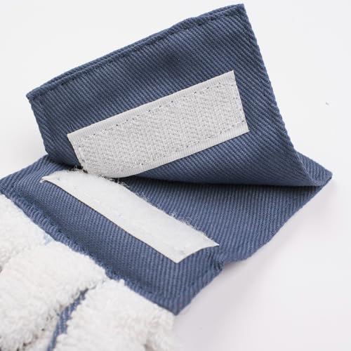 Image of Ritz Premium 100% Cotton Solid and Multi Check Kitchen Tie Towel, Absorbent, Super Soft, and Fast Drying Hang Towel, Set of Two, Federal Blue