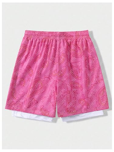 GORGLITTER Men's Skull-Hand Graphic Basketball Shorts with Liner 2 in 1 Drawstring Waist Workout Athletic Shorts2