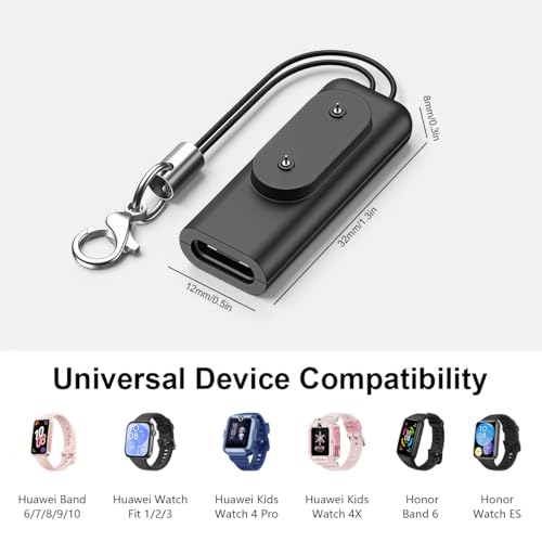 Image of ZORBES Compatible Watch Charging Adapter, USB C Two Pin Charger, Lanyard