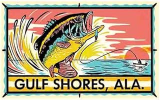 Gulf Shores Alabama AL Vintage Decal Sticker Souvenir Skateboard Laptop