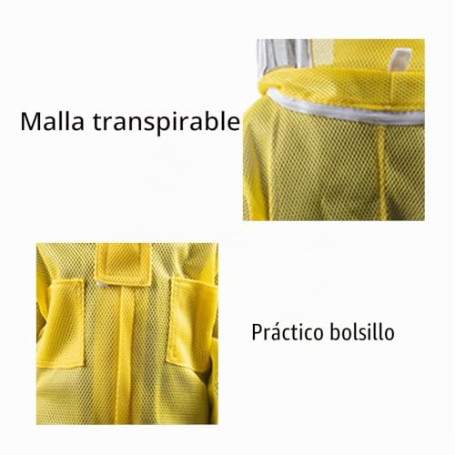 Traje de abeicultura protector de algodón para niños con capucha ventilada 140cm 4