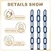 PATIKIL 10 Feet Plastic Chain Link, Safety Barrier Chain 1x2 Inch Buckle Lightweight Waterproof Crowd Control Queue Line Concerts Parking DIY Craft Fence Gate, Blue