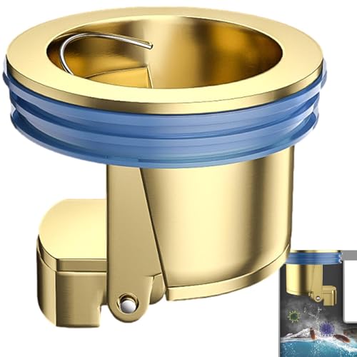 2 Valvula Antiolores Desague Ducha, Tapón Desagüe Antiolor 4.2x3cm Prevención Reflujo para Desagüe Suelo, Cobre Drenaje De Piso De Baño, Tapón Desagüe Plato De Ducha para Malos Olores