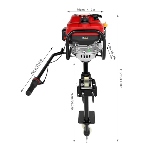 image for KTYHNPM 4 Stroke 7.5HP Outboard Motor 200CC Boat Engine Hand-pull Star