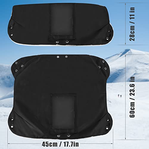 Herefun Kinderwagen Handwärmer, Kinderwagen Handschuhe Schwarz, Wasserdicht Winddicht Kinderwagenhandschuhe Für Winter, Handschuhe Handmuff mit Verdickung Fleece, Kinderwagenhandschuhe Muff für Buggy