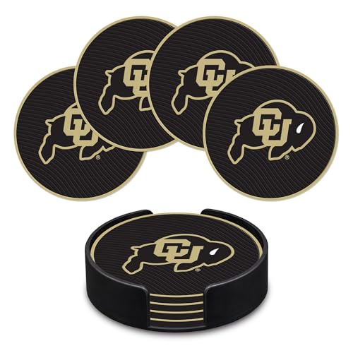 Rico Industries NCAA Colorado Buffaloes Classic Favorites: PVC Coaster Set (4-Pack)