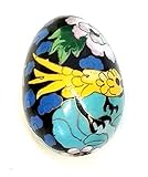 Home For ALL The Holidays Cloisonne Egg with Wood Base (D, 3 inch)