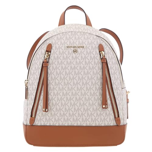 Michael Kors Brooklyn Medium Backpack Vanilla/Acorn One Size