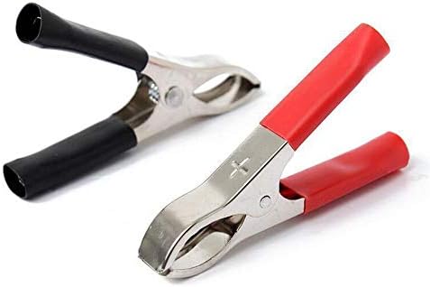 4 Stück Krokodilklemmen 20A - Vollisoliert Für Autobatterien & Elektrotests