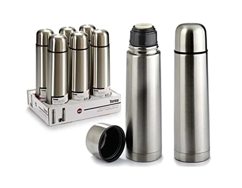 AR Kitchen Thermos - Botella de acero inoxidable de 750 ml con tapón de rosca para bebidas de viaje Cover