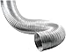 Deflecto Aluminum Duct, Semi Ridgid, Flexible, 6" x 8', Silver (A068/4-A)