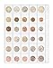 QWORK 24 Sheets Coin Collection Pages, Coin Pocket for Coin Album, 9 Holes, 30 Pocket, 35 x 35 mm