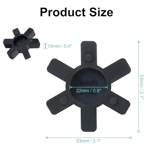 QUARKZMAN L090/L095 Kieferkupplungseinlage, flexibler massiver Typ NBR-Gummi-Kieferkupplungszentraleinsätze für L-Kieferkupplung L-Kieferkupplungssatz, Schwarz