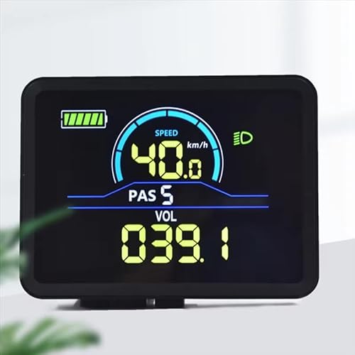 YL61F Electric Bicycle LCD Display Meter, 24V 36V 48V 60V Ebike LCD Display Control Panel 5 Pin Waterproof ebike Bicycle Speedometer Odometer Computer for Electric Scooter Electric Bike Modification