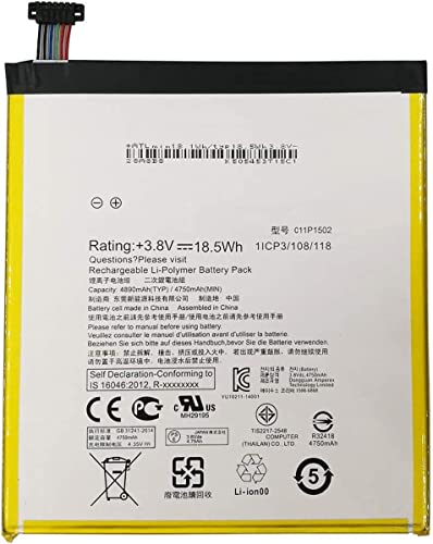Batterie C11P1502 pour ASUS ZenPad 10 Z300C de 4750mAh