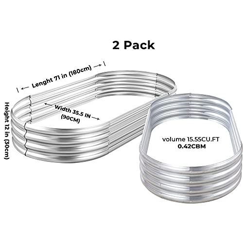 Land Guard 6ft Metal Raised Garden Bed,2 Pcs Galvanized Planter Raised Beds for Vegetables………… - Image 4