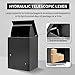 Ydocabinit Package Delivery Boxes for Outside, Extra Large Mailbox for Parcel, Galvanized Steel Parcel Mailbox, Wall Mounted Lockable Anti-Theft for Porch,Curbside XL-Black