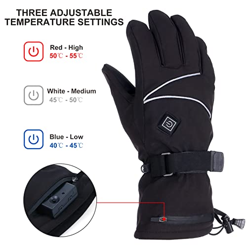 Gants chauffants d'hiver électriques à diffusion thermique