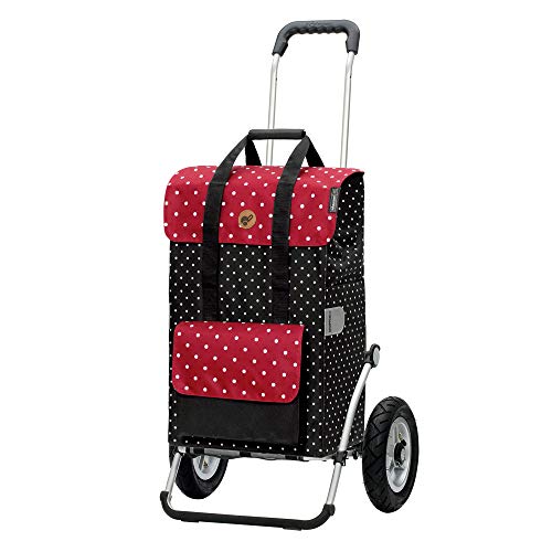 Andersen Carro de Compra Royal Aluminio Plegable con Ruedas neumaticás Ø 25cm y 51 litros Bolsa Rul Negro