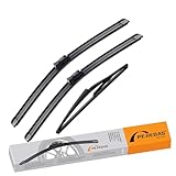 PEJIEDAS 3 Wiper Blades for Ford Fiesta 2009-2017/Fiat 500L 2012-2020, OE Genuine Replacement (26″/15″ Front Wiper + 12″ Rear Wiper)