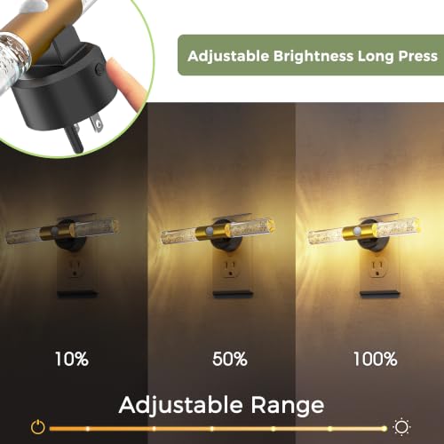 Image of L LOHAS LED Motion Sensor Night Light, Amber-3000K-5000K, Rotating, 2 Pack