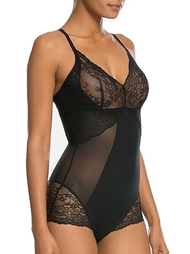 SPANX Women's Spotlight On Lace Bodysuit Very Black Large