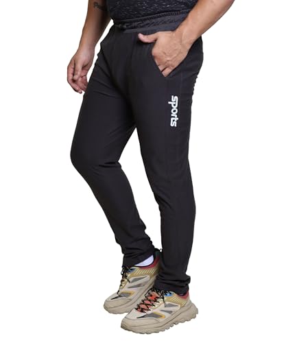 Image of Track Pant for Men - Polycotton Joggers, Gym Pants & Lowers for Men with Adjustable Waist, Moisture-Wicking Fabric & Pockets - Cargo & Ideal Sports Pajamas for Workout & Casual Wear