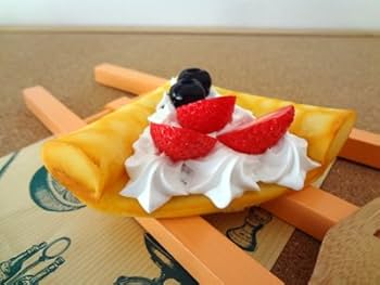 食品サンプル フルーツサンデー&ストロベリー&アイスクレープセット実物大です。 食品サンプル フルーツサンデー&ストロベリー&アイスクレープ