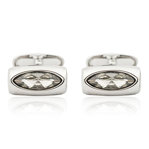 Cuff-Daddy Gemelos Cristal Negro Gris con Caja de Viaje miniatura 3