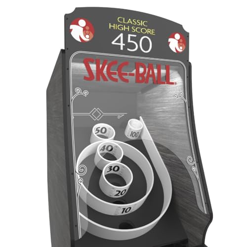 Image of Skee-Ball Arcade Table Machine Game for Home Basement Recreation Room - Premium Nostalgic Classic Fun of Roll and Score - Made in The USA