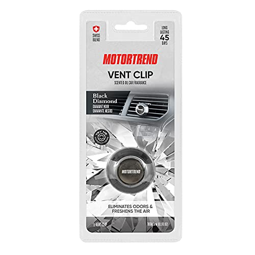 Image of Motor Trend 16pc Vent Clip Car Air Freshener for Cars Trucks SUVs Vans - Interior Odor Eliminating Deodorizer, Car Fresheners Long Lasting, Car Scent Air Fresheners Diffuser - Black Diamond Fragrance