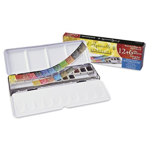 Sennelier French Artists' Watercolors Set (12+6)