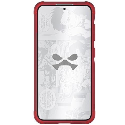 Image of Ghostek Covert Galaxy S24 Clear Phone Case with Military Grade Shockproof Protection, Non-Slip Grip, Protective Silicone Cover Designed for 2024 Samsung Galaxy S24 (6.2 inch) (Red)