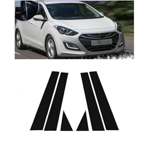 Embellecedores de pilares de coche negros para Hyundai i30 Elantra GT 2013-2017