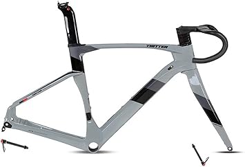 Road Bike Carbon Frame Set 700C Road Racing Frame BB86 Disc Brake Bicycle Frame 45/48/51/54CM Thru Axle Frame F12x100mm/R12x142mm Color G A, Size 51CM