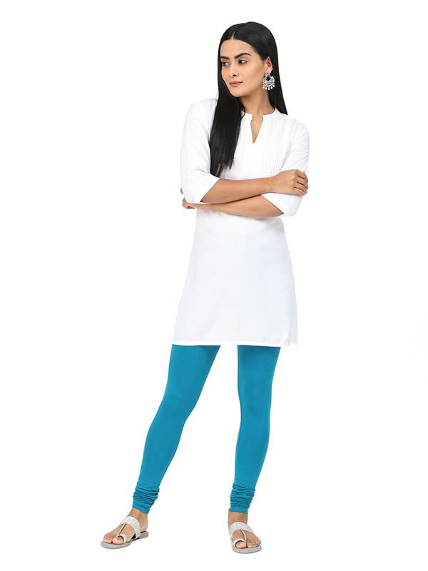Image of Robinbosky Cotton Churidhar Leggings for Women - Stylish, Stretchable & Flattering Fit for All-Day Comfort