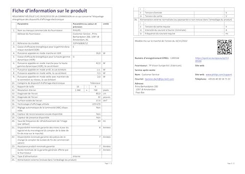 Tv Led Hd 31'' 80 Cm 32phs6808 Philips - vue 7