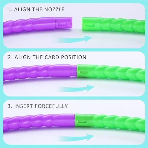 Hula Hoop - Aro de fitness colorido y extraíble (7 piezas, para la pérdida de peso, accesorio para dispositivos de fitness, ajustable - imagen 3