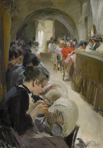 Art mural La dentelle à Venise Anders Zorn reproduction haut de gamme 60x90