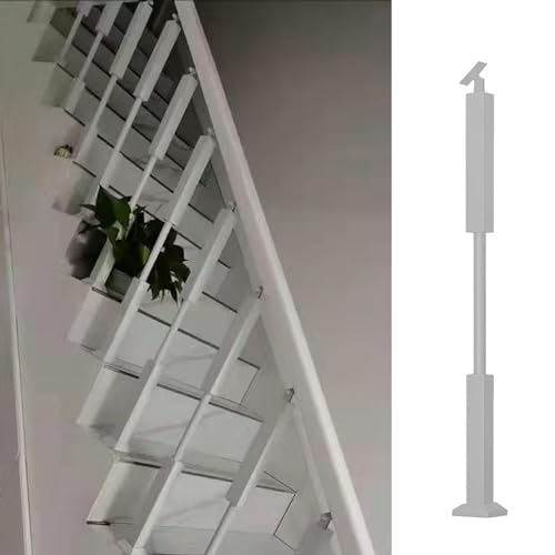 Poteau d'escalier anti-chute en fer doré avec base articulée pour sol en pente
