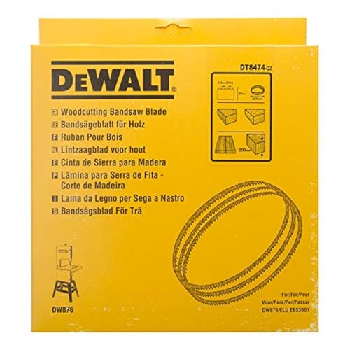 DeWalt DT8474-QZ - Hojas para sierra de cinta para madera, cortes rapidos mayor grosor, ancho 20 mm