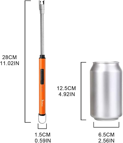 Miniatura 7 de SUPRUS Encendedor fluorescente que brilla en la oscuridad, cuello flexible de 360, recargable por USB, resistente al viento, triple seguridad para