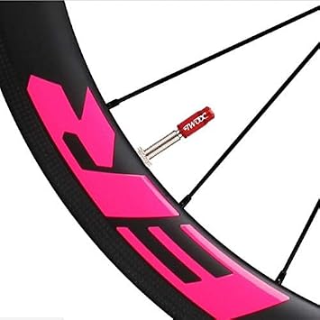 10 Pieces Presta Valve Core 10 Pieces Alloy Presta Valve Caps with Alloy Valve Core Remover Tool for Tubeless Road MTB Bike, Stan's, Vittoria, Continental, Kenda and More (Red Caps)