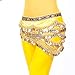 JDJUBOA Wrap Costume Belt Skirt Scarf Dance Hip Belt Shinny Belt Belly Dance Hip Scarf(One Size Yellow)