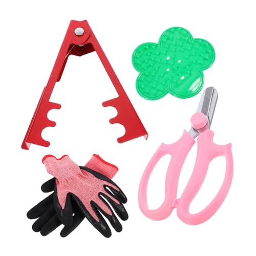 Toyvian Kit Desespinador De Flores Tijeras para Plantar Juego De Herramientas Manuales Herramientas De Jardinería Guantes