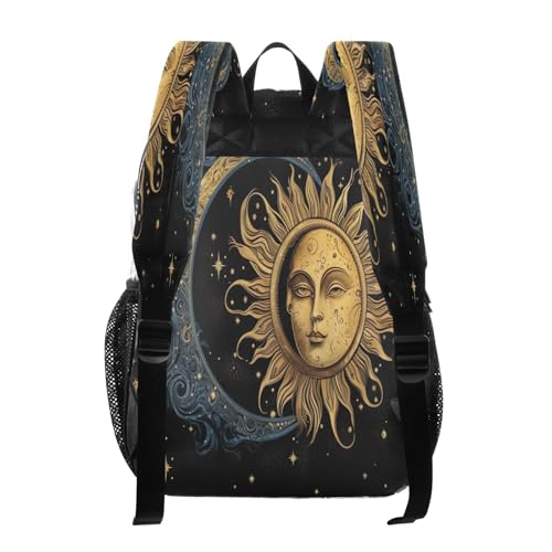 Sun and Moon Clear Backpack - Stadium Approved Large 15.7-inch Waterproof Transparent Bag for Sports, Concerts, Work, Travel#1843