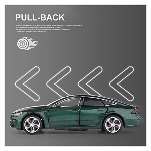 Diecast 1/32 For Audi A7 Car Alloy Model Pull Back Metal Vehicle Toy Rubber Tire 6 Doors Opened Sound Light For Kids Gift (Color : White, Size : With Box) #TOP4