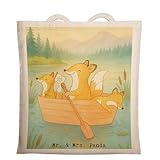 Mr. & Mrs. Panda Schultasche Fuchs Kanufahren Design - Geschenk, Kanutour, Alltagstasche, Festival Tasche, Kanu Schule, Shopping, Fahren, Kanuverleih, Umhängetasche, Tote Bag, Paddeltour