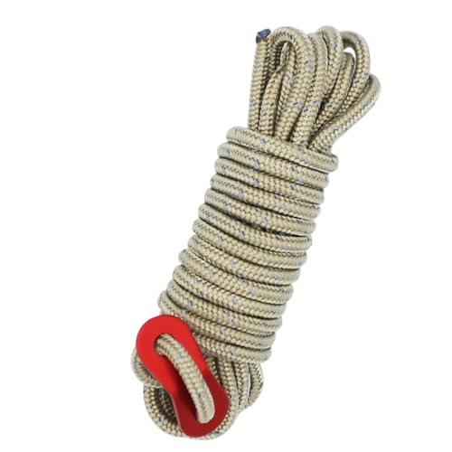 Camping Cord – Reflective 4mm Paracord Rope, Heavy-Duty Outdoor String, Reliable Tent and Tarp Rope | Travel Friendly Design Wear-Resistant for Camping, Hiking, Survival, Backyard, Activities