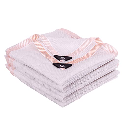 Voile d'ombrage avec œillets 2x5m filet de protection solaire blanc